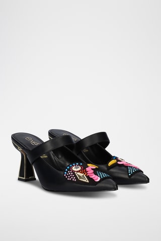 Mules à talons - Noir