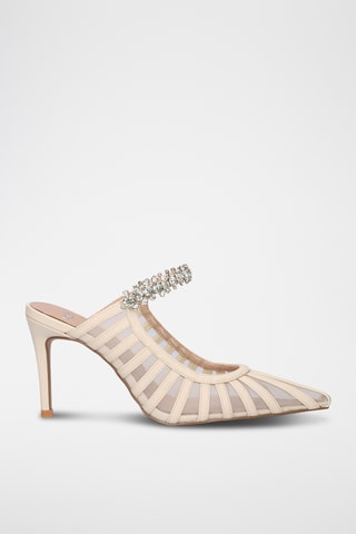 Mules à talons - Blanc