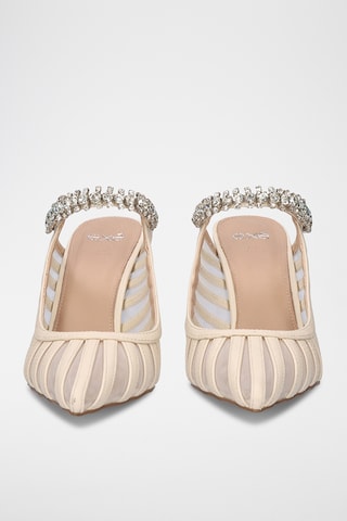 Mules à talons - Blanc