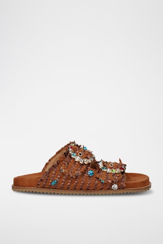 Mules en cuir - Marron