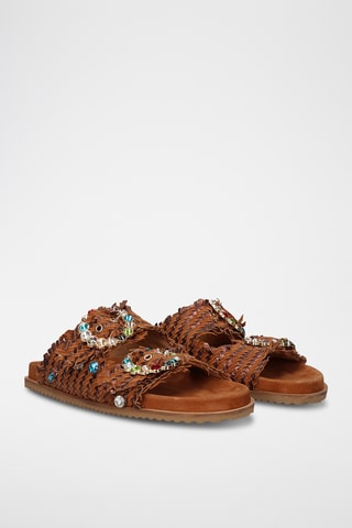Mules en cuir - Marron