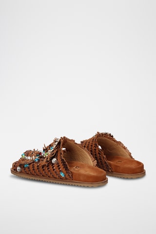 Mules en cuir - Marron