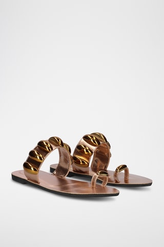 Mules en cuir - Marron