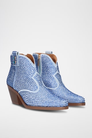 Bottines en cuir Sanse - Bleu
