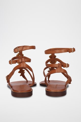 Spartiates en cuir - Marron