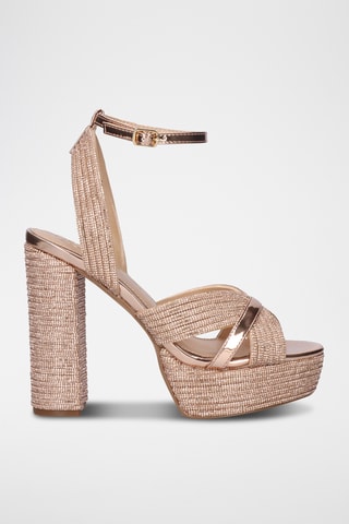 Sandales à talons - Doré rose