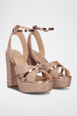 Sandales à talons - Doré rose
