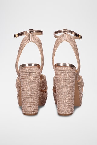 Sandales à talons - Doré rose