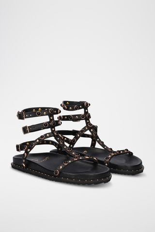 Sandales en cuir - Noir