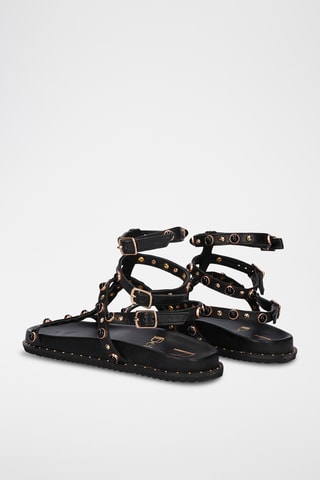 Sandales en cuir - Noir