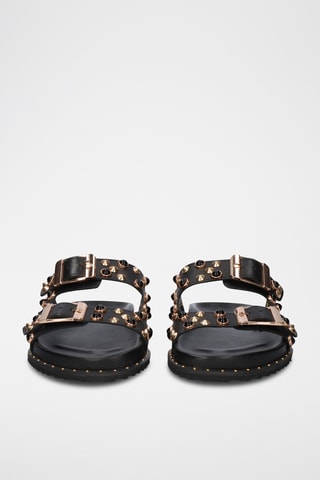 Mules en cuir - Noir