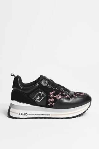 Baskets plateformes en cuir Maxi Wonder 01 - Noir