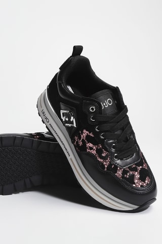 Baskets plateformes en cuir Maxi Wonder 01 - Noir
