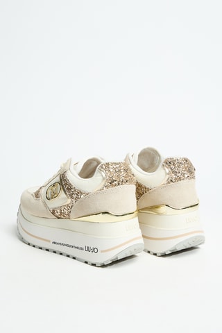 Baskets compensées en cuir Maxi Wonder Plus 01 - Beige