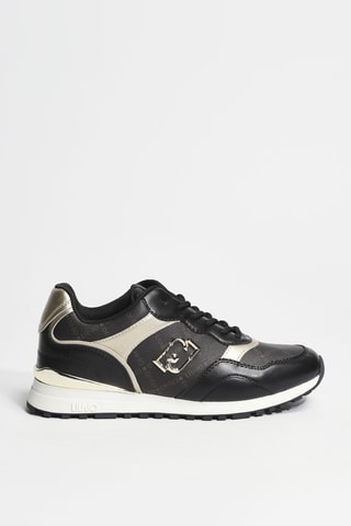 Baskets compensées en cuir Maxi Wonder Low 02 - Noir