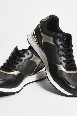 Baskets compensées en cuir Maxi Wonder Low 02 - Noir