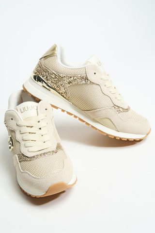 Baskets compensées cuir Maxi Wonder Low 02 - Beige