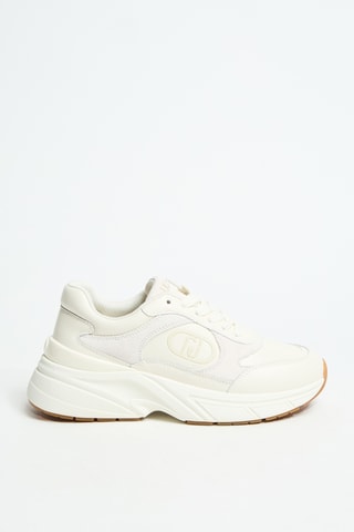 Baskets plateformes en cuir Lj01 01 - Blanc