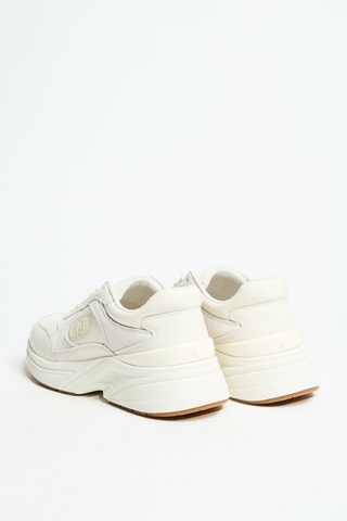 Baskets plateformes en cuir Lj01 01 - Blanc