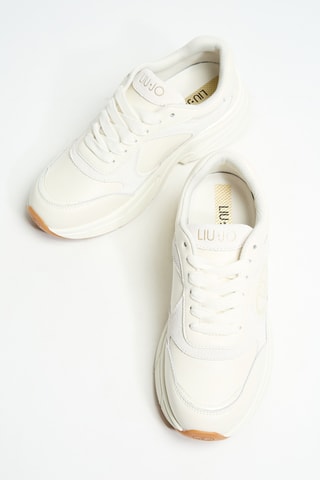 Baskets plateformes en cuir Lj01 01 - Blanc