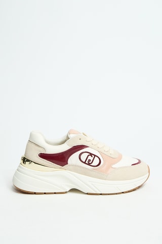 Baskets compensées en cuir Lj01 01 - Blanc