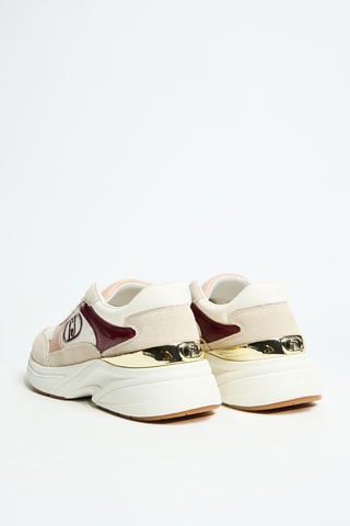 Baskets compensées en cuir Lj01 01 - Blanc