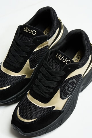 Baskets plateformes en cuir Lj01 01 - Noir