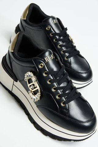 Baskets plateformes en cuir Amazing 41 - Noir