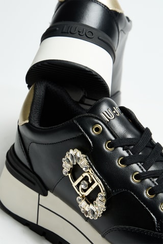 Baskets plateformes en cuir Amazing 41 - Noir