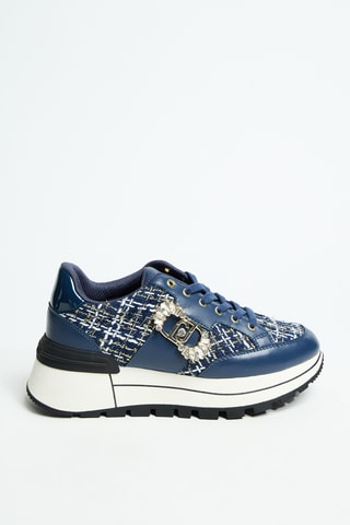 Baskets plateformes en cuir Amazing 41 - Bleu