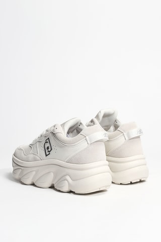 Baskets plateformes en cuir Steffy 01 - Blanc