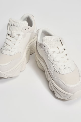 Baskets plateformes en cuir Steffy 01 - Blanc