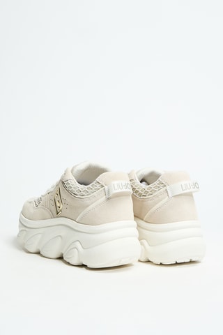 Baskets plateformes en cuir Steffy 01 - Beige