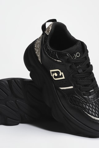 Baskets plateformes en cuir Steffy 01 - Noir