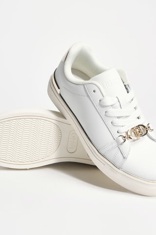 Baskets en cuir Kiki 01 - Blanc et doré