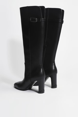 Bottes en cuir Laila 03 - Noir