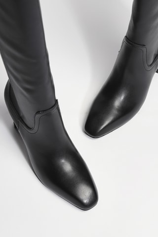 Bottes en cuir Laila 03 - Noir