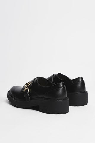 Derbys à talons en cuir London 01 - Noir