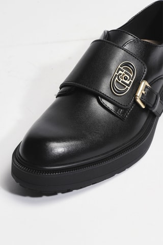 Derbys à talons en cuir London 01 - Noir
