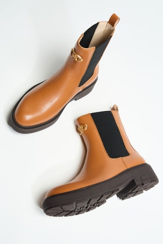 Bottines Chelsea en cuir London 02 - Marron
