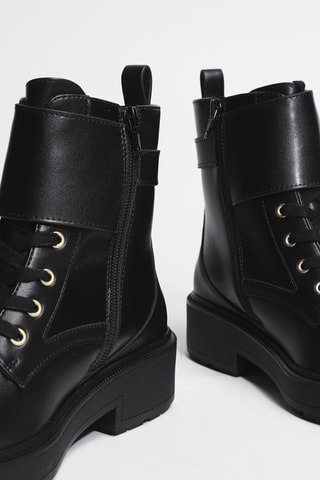 Bottines en cuir London 03 - Noir