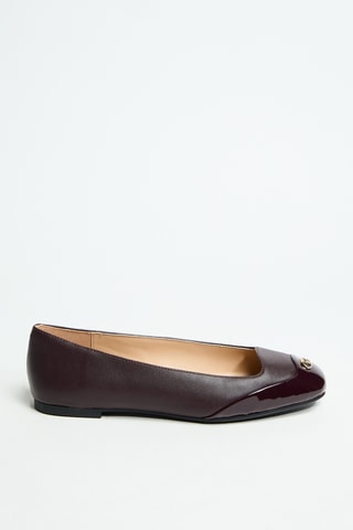Ballerines en cuir verni Brigitte 03 - Noir
