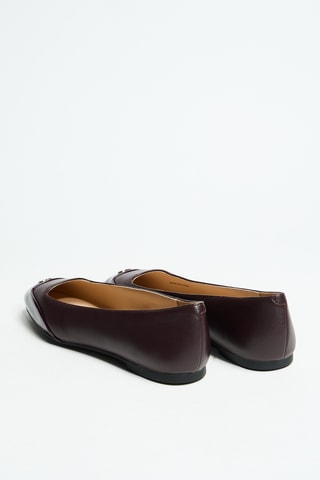 Ballerines en cuir verni Brigitte 03 - Noir