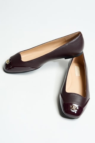 Ballerines en cuir verni Brigitte 03 - Noir