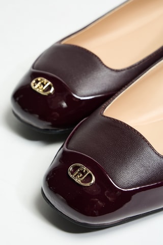 Ballerines en cuir verni Brigitte 03 - Noir
