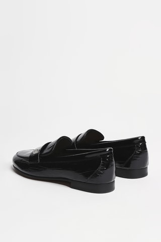 Mocassins en cuir verni Emel 05 - Noir