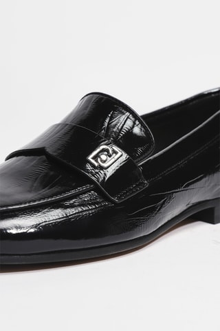 Mocassins en cuir verni Emel 05 - Noir