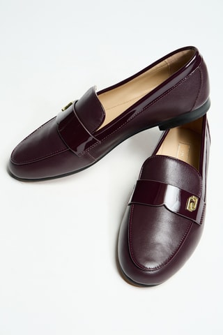 Mocassins en cuir verni Emel 05 - Marron