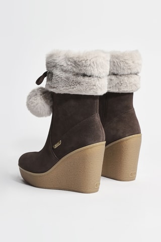 Bottines fourrées  en cuir Rania 01 - Marron