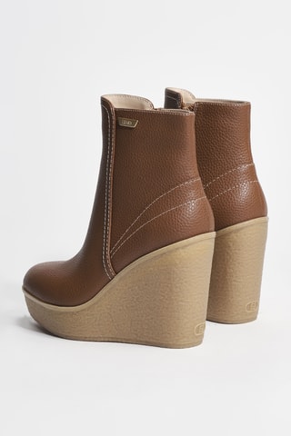 Bottines en cuir Rania 03 - Marron